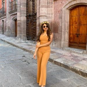 Forever 21 Mustard Jumpsuit